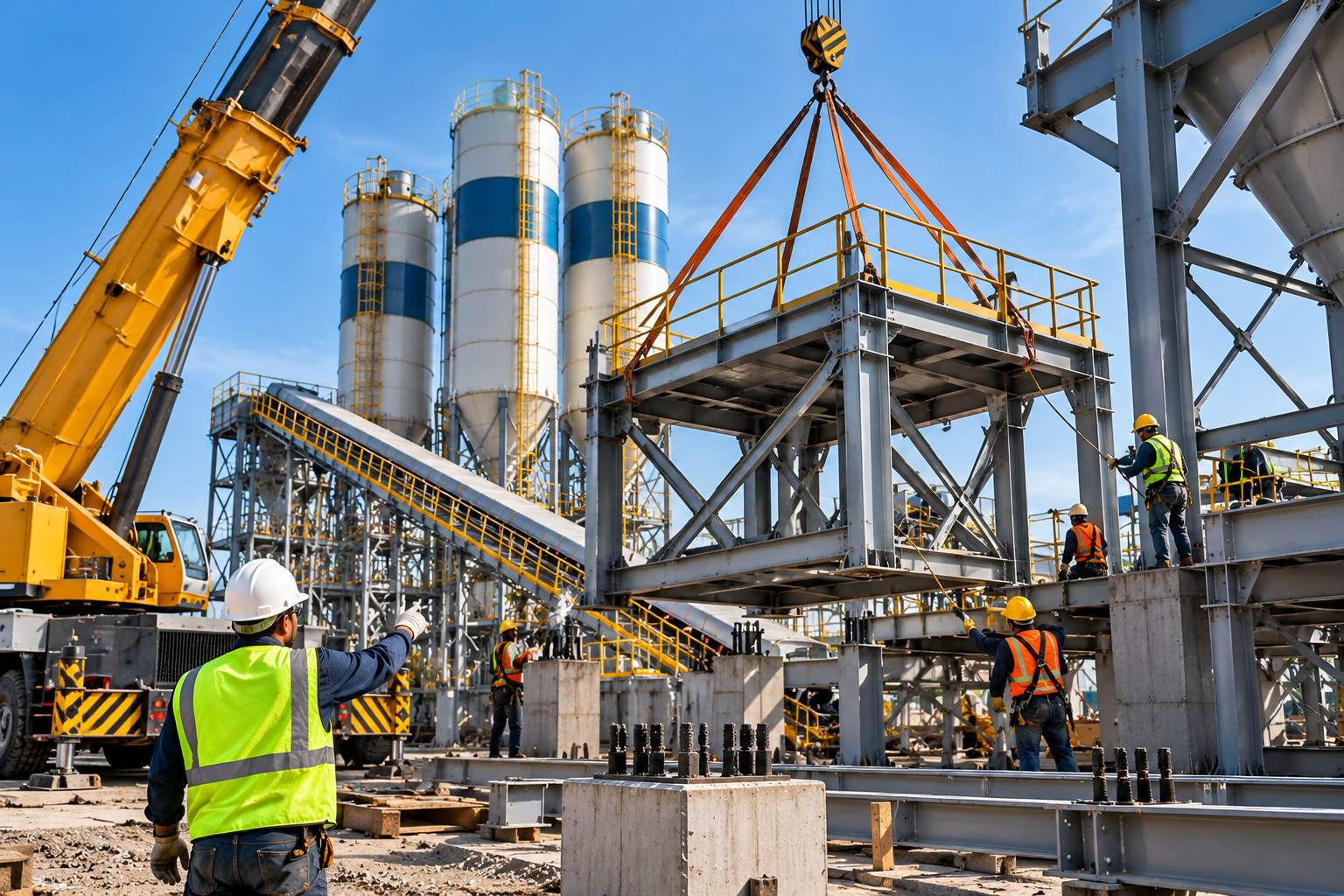 Industrial equipment and structural steel installation
