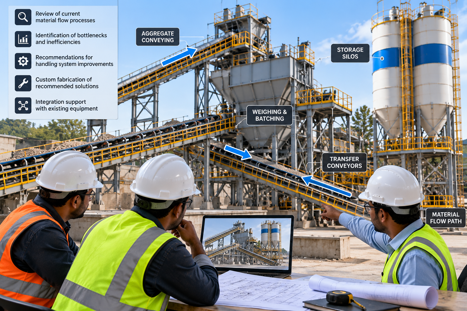 Industrial material handling consultation and system planning